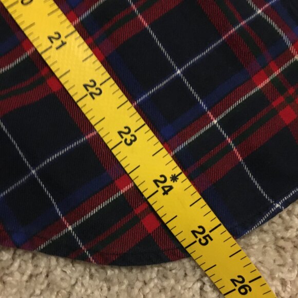 Ralph Lauren Crested Plaid 100% Cotton Flannel Button Down Shirt - Picture 14 of 15